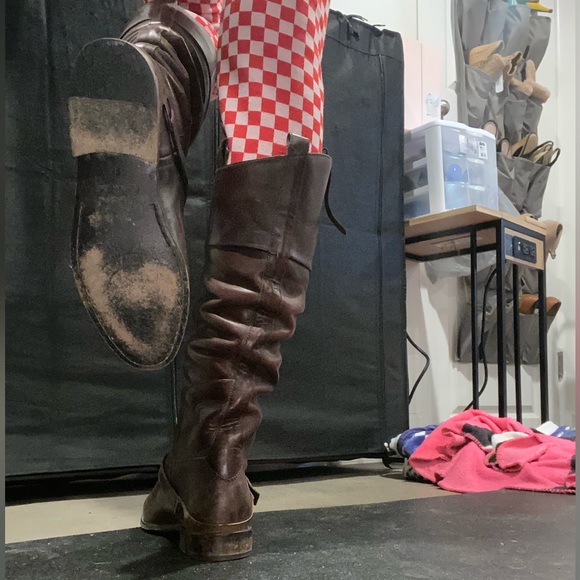 Golden goose distressed brown tall riding boots gently used - Picture 7 of 13